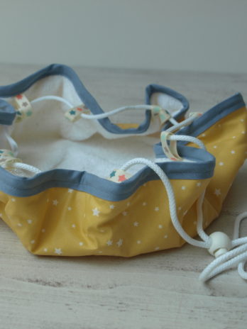 Tapis pieds secs, jaune et gris