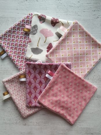 Lot de 6 lingettes lavables, taille M