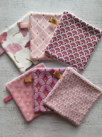 Lot de 6 lingettes lavables, taille S