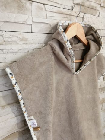 Poncho de bain, taupe, 12-18 mois