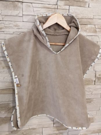 Poncho de bain, taupe, 12-18 mois